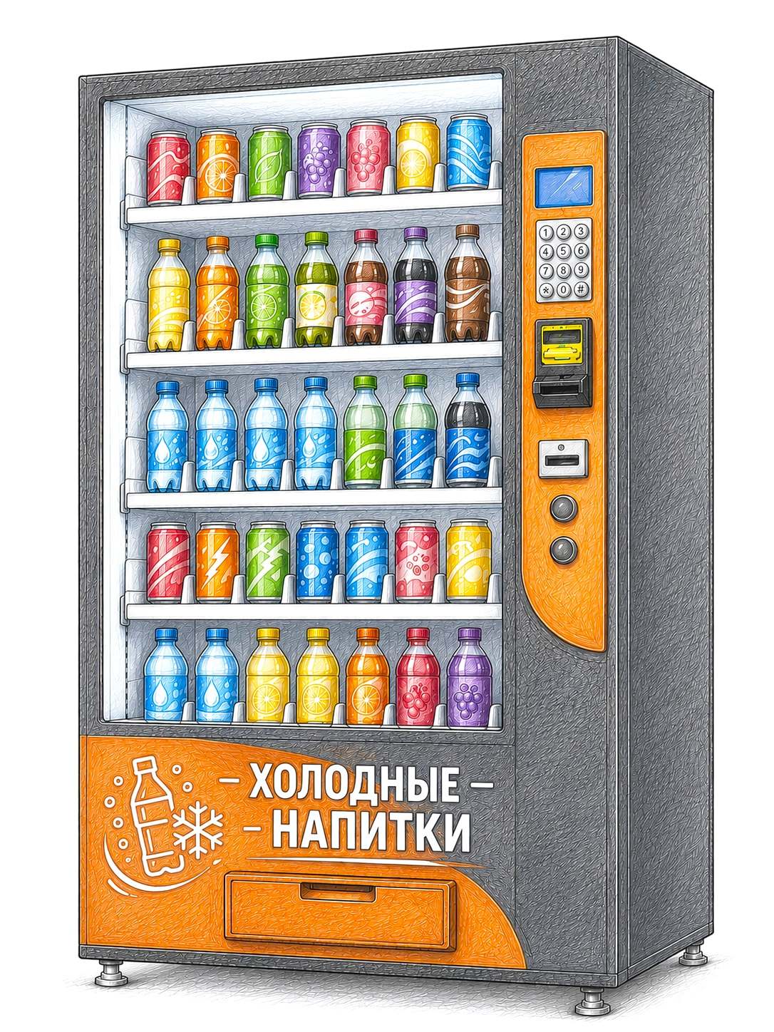 Автомат по продаже напитков Автомат по продаже прохладительных напитков